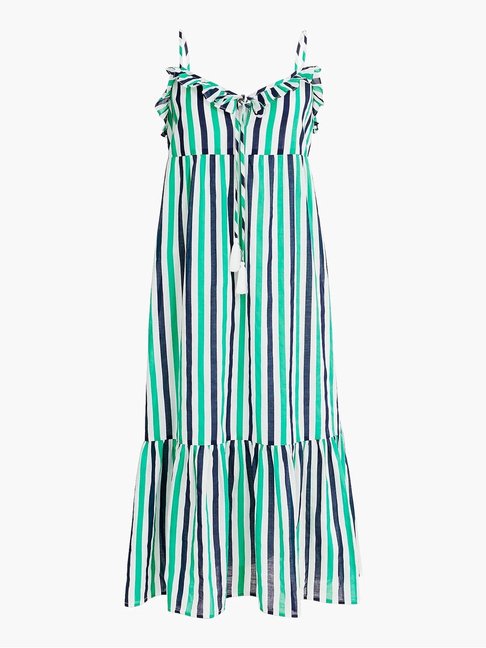 Ruffle tiered maxi cover-up dress